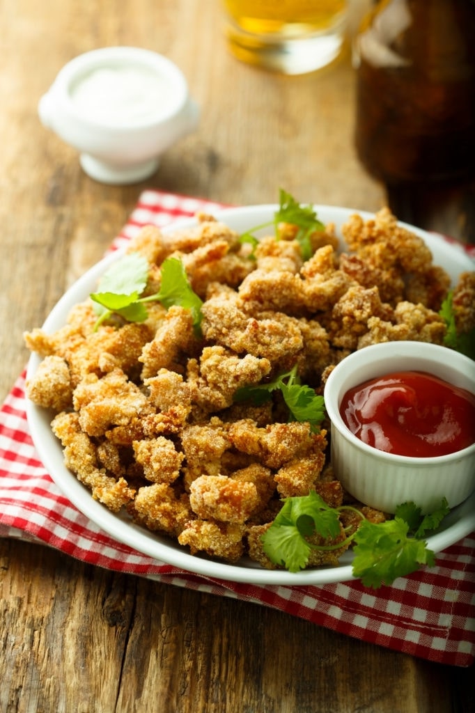 Keto Popcorn Chicken - Low Carb Popcorn Chicken (Baked+Air Fryer)