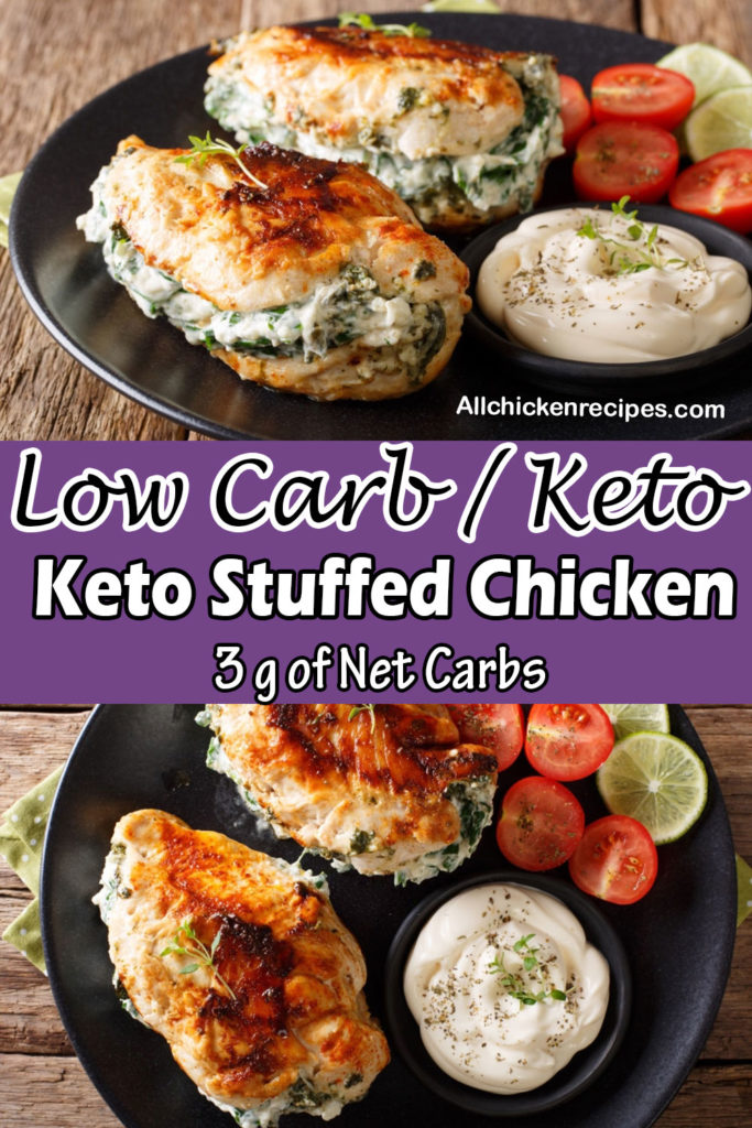 Keto Stuffed Chicken - (Flavorful) Cheesy Low Carb Stuffed Chicken Breast