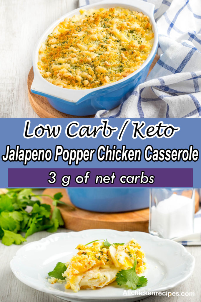 Keto Jalapeno Popper Chicken Casserole - Low Carb Jalapeno Popper Chicken