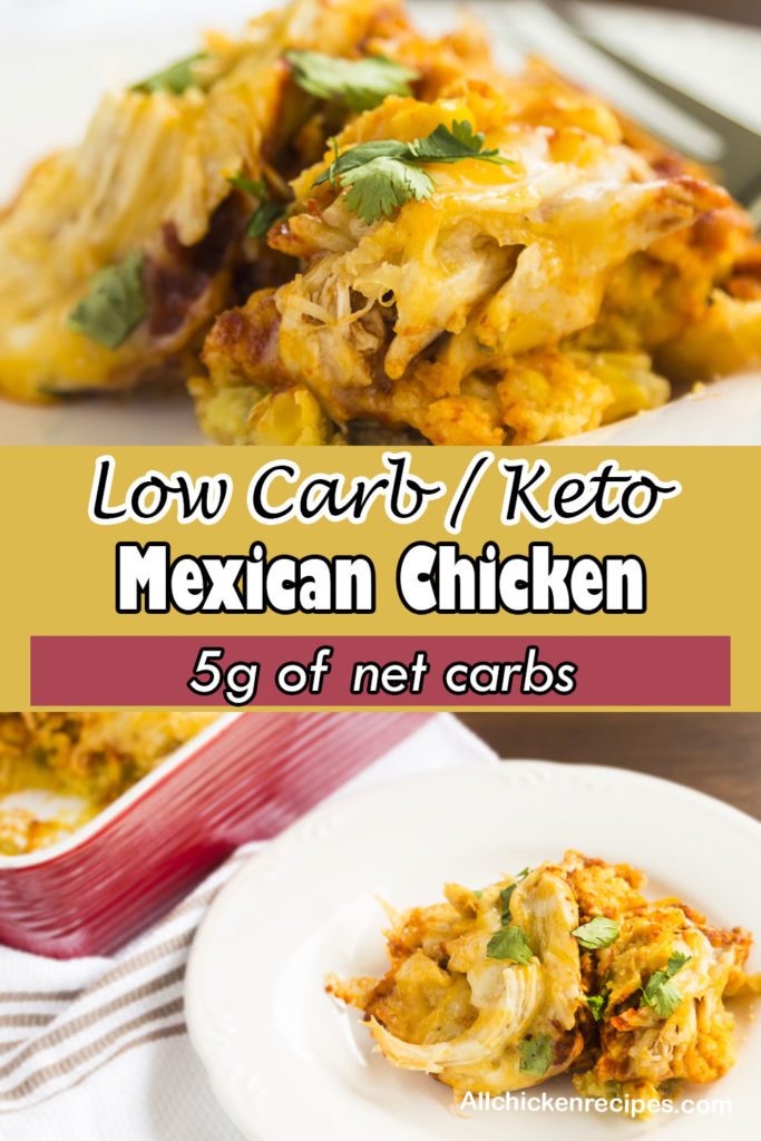 Keto Mexican Chicken - Low Carb Mexican Cheesy Chicken Skillet (Casserole)