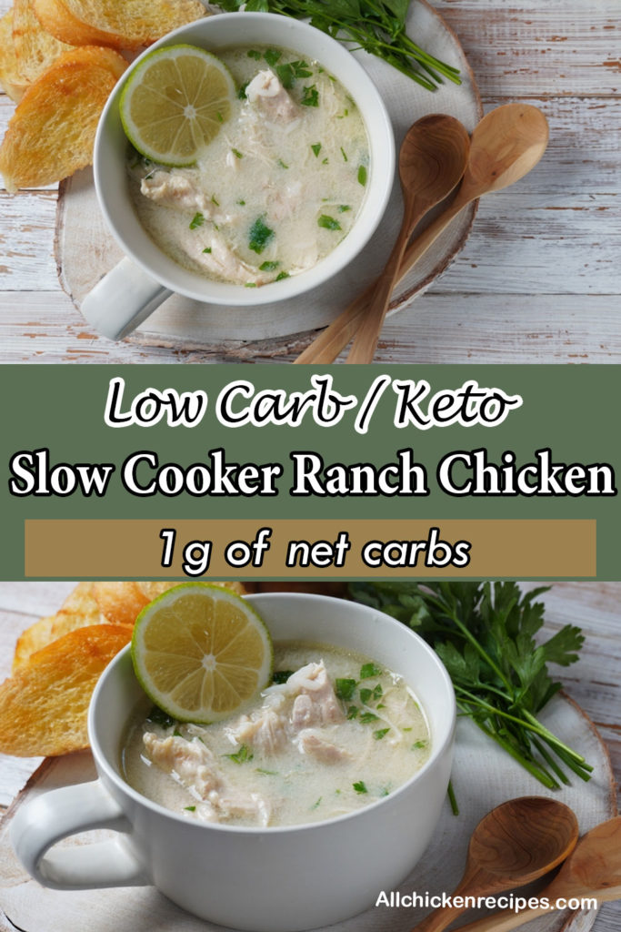 Keto Slow Cooker Ranch Chicken - (low Carb) Crockpot Creamy Ranch Chicken