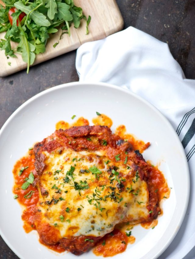 Keto Chicken Parmesan Crusted