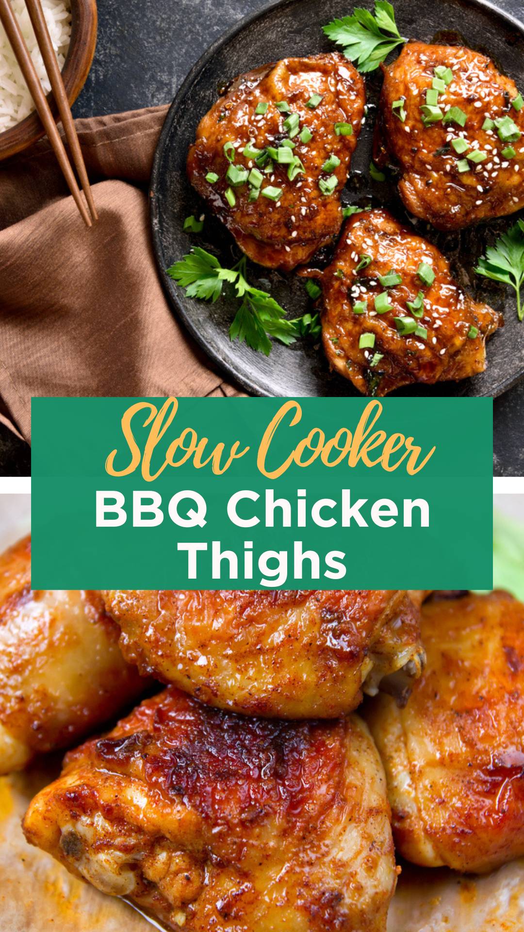 Slow Cooker BBQ Chicken Thighs