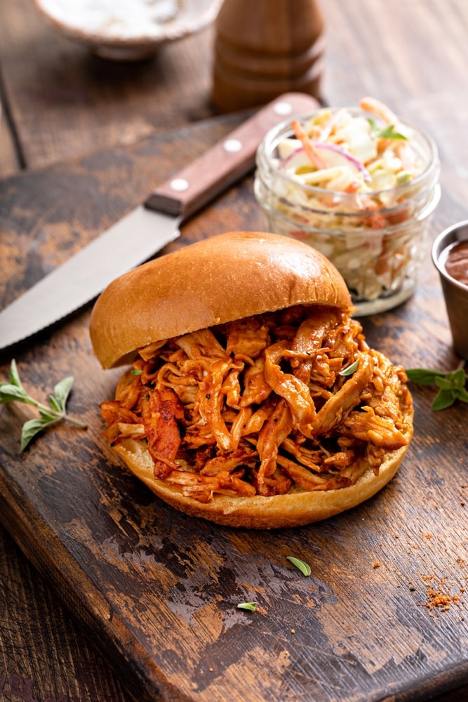 crockpot Buffalo Chicken Sandwich